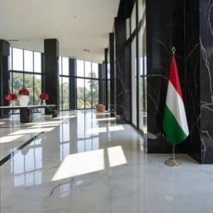 drapeau Hongrie sur pied