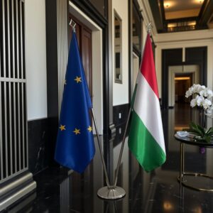 drapeau Hongrie et UE