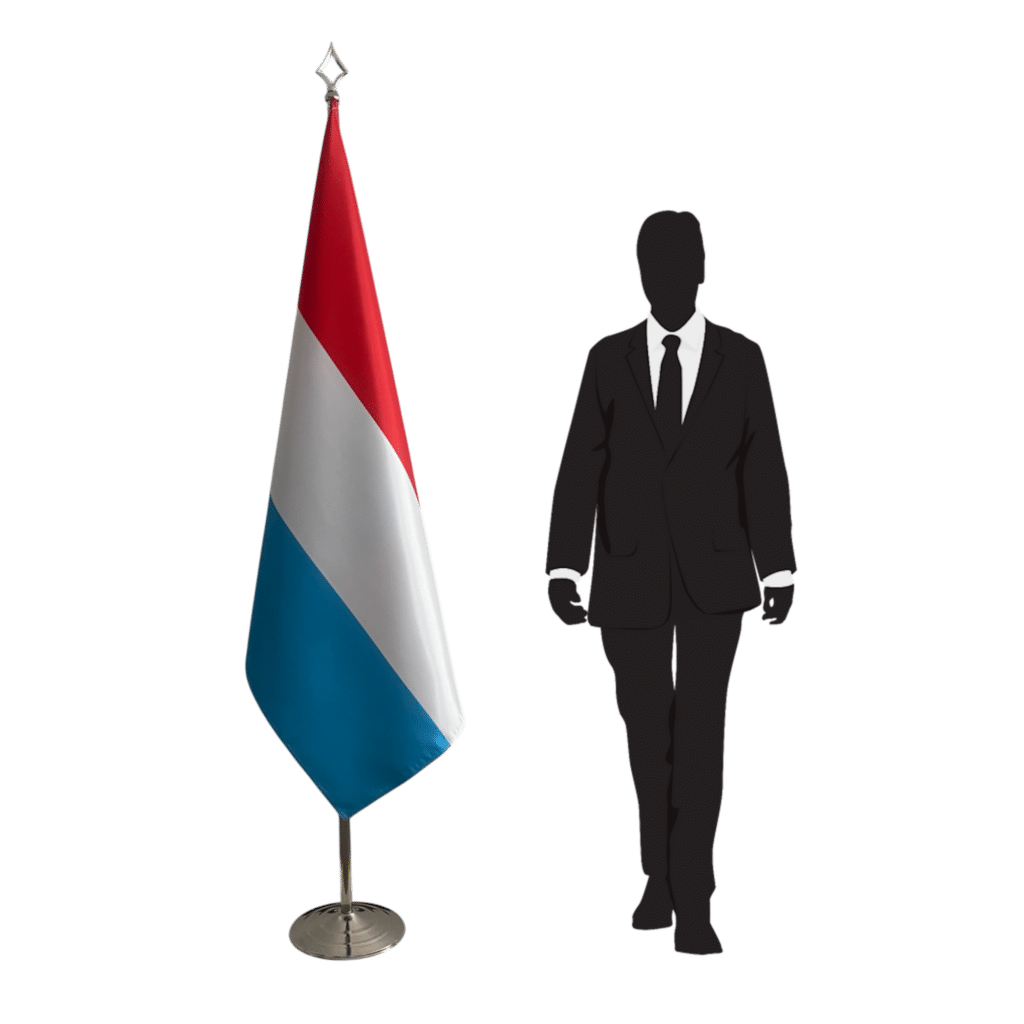 Bandiera del Lussemburgo con tappetino