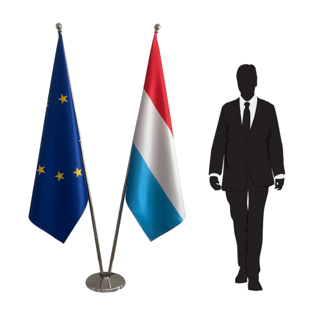 Bandiera del Lussemburgo con tappetino