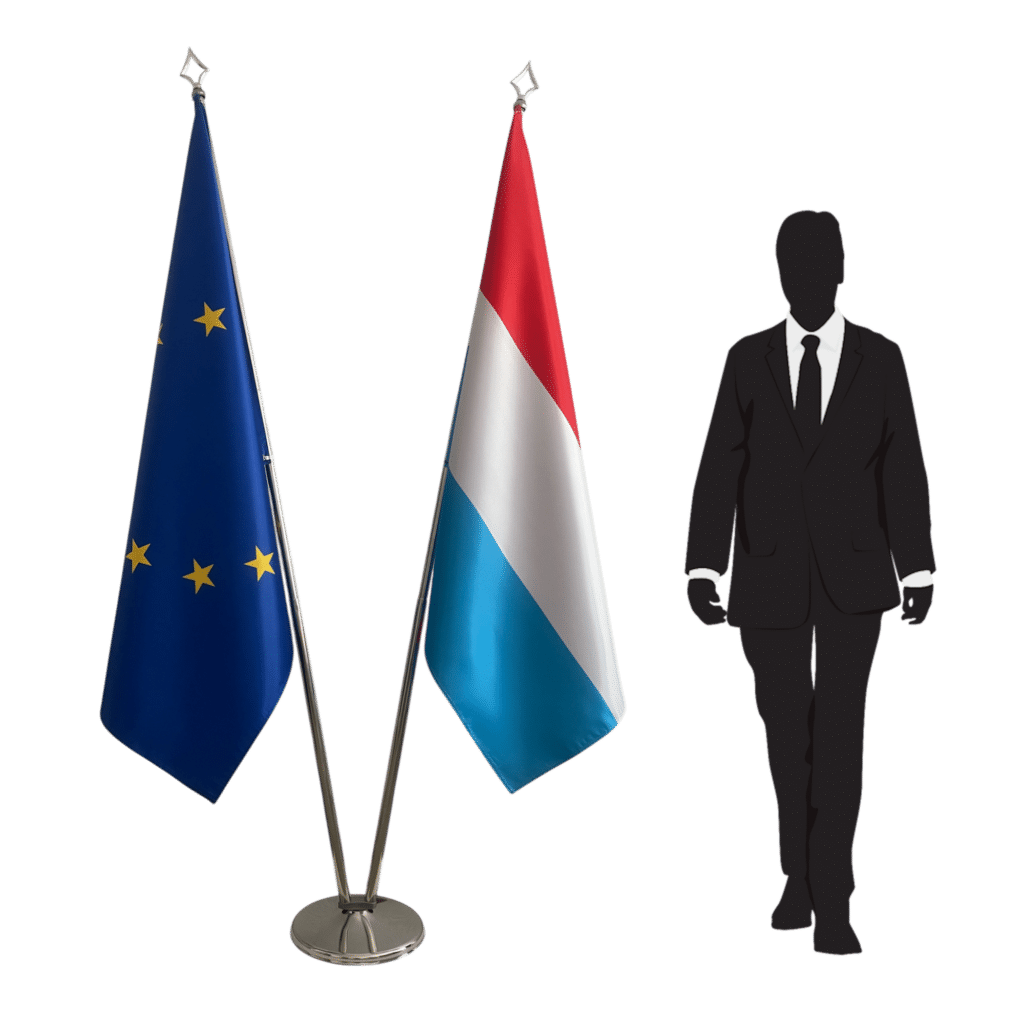 Bandiera del Lussemburgo con tappetino