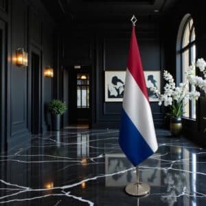 drapeau Pays-Bas sur hampe