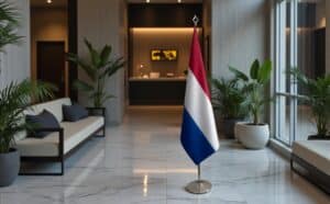 drapeau Pays-Bas sur hampe