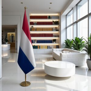 drapeau Pays-Bas sur hampe