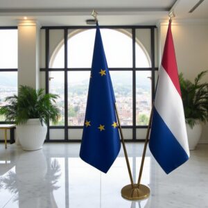 drapeau Pays-Bas et UE