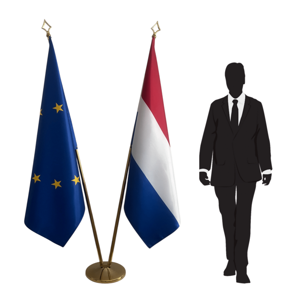 Bandiera dei Paesi Bassi sul cavalletto