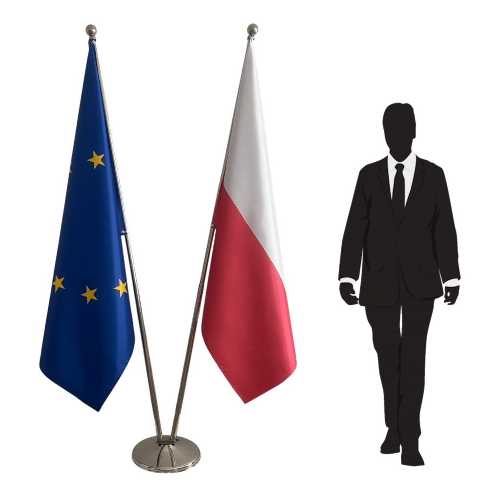 bandiera polacca su cavalletto