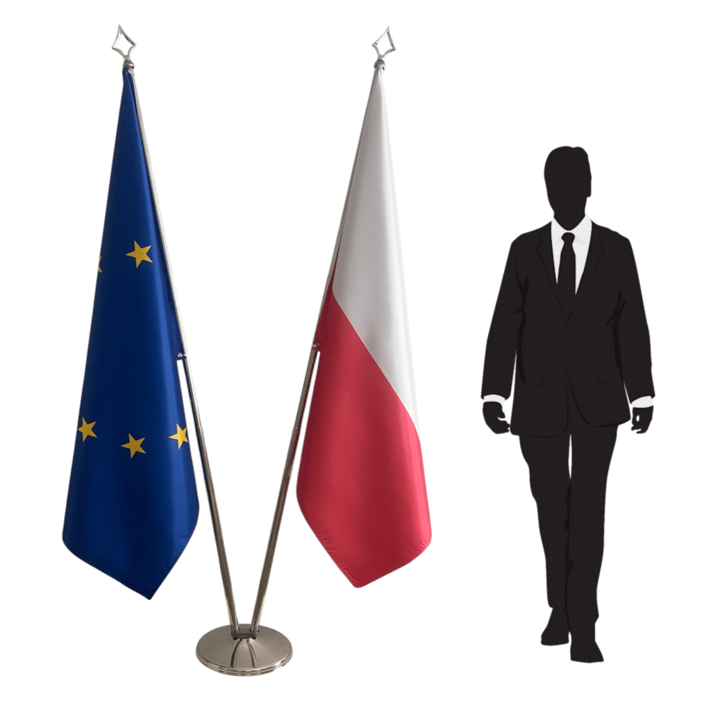 bandiera polacca su cavalletto