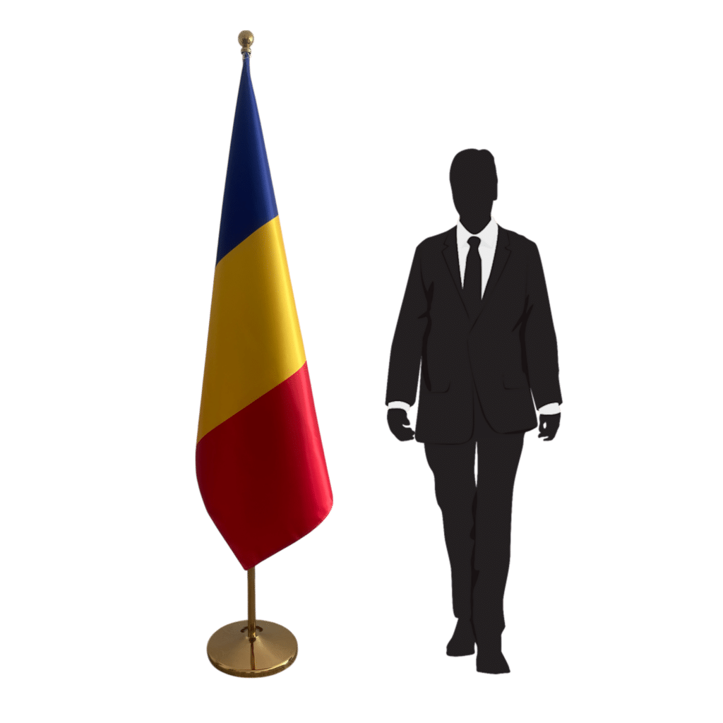 bandiera della romania con tappetino