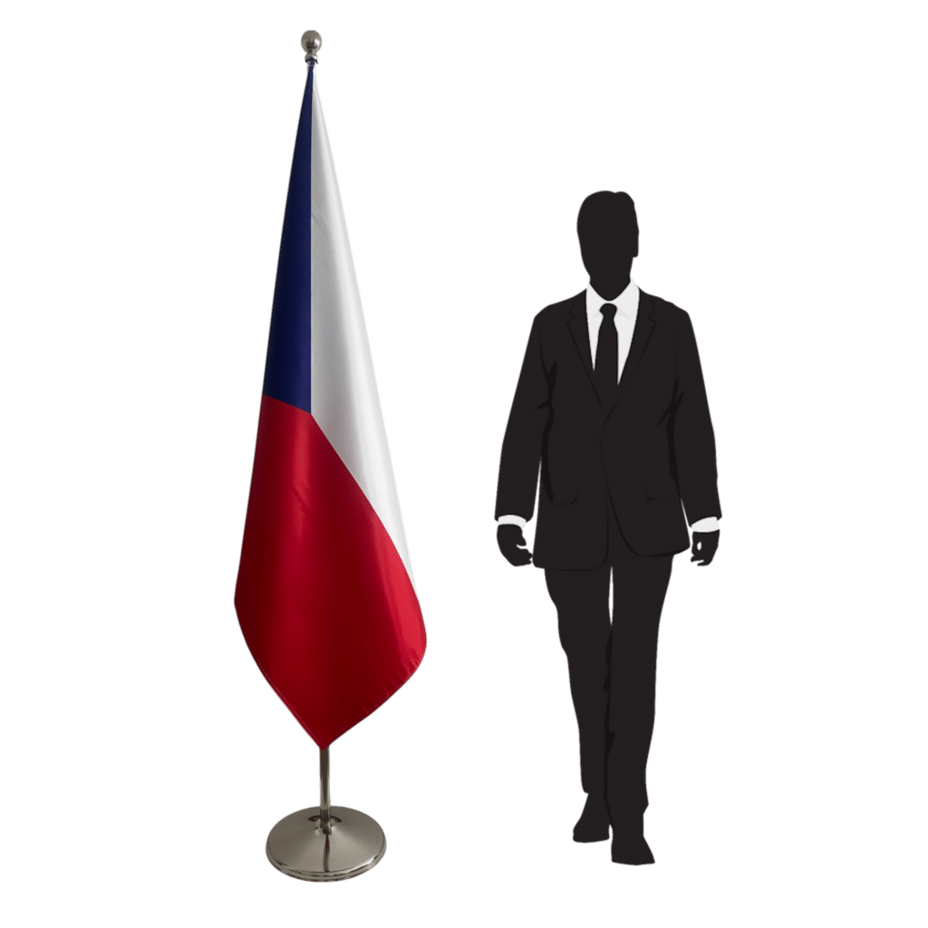 Bandiera ceca su asta