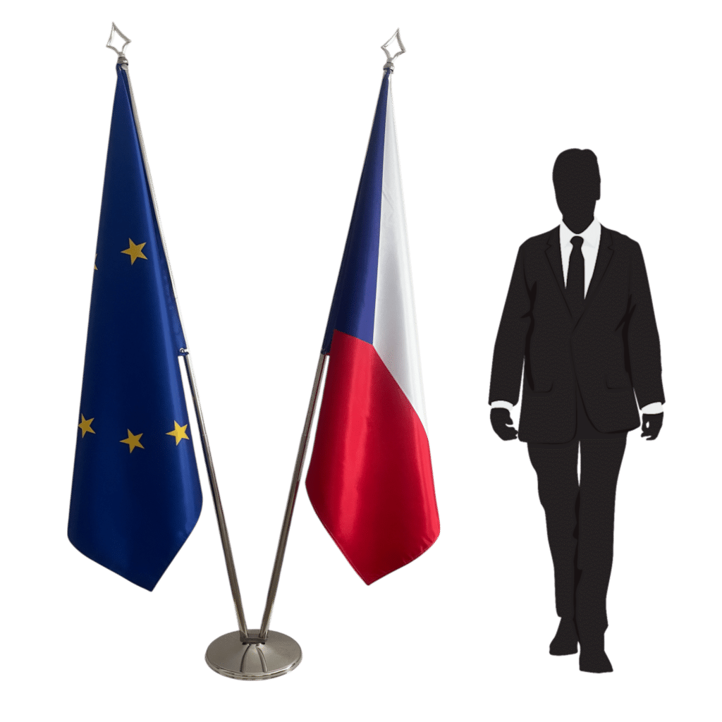 Bandiera ceca su asta
