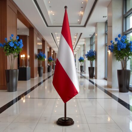 socle drapeau autriche