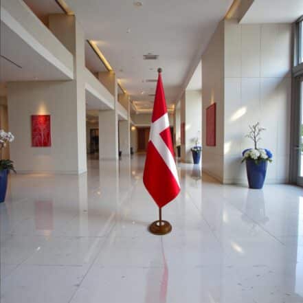 socle drapeau danemark
