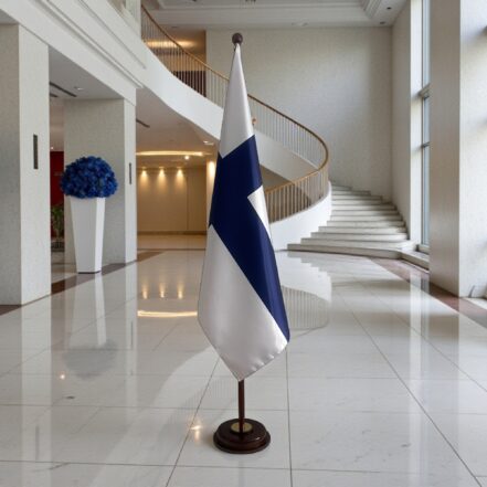 socle drapeau finlande