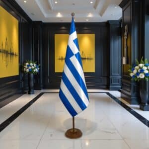 socle drapeau grece