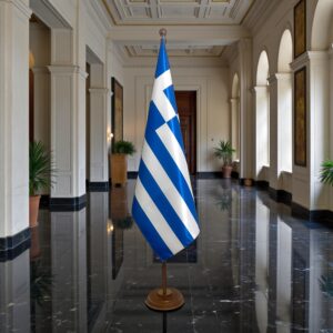 socle drapeau grece