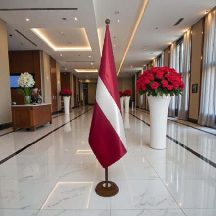 socle drapeau lettonie