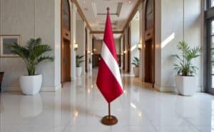 socle drapeau lettonie