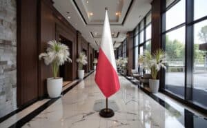 socle drapeau pologne