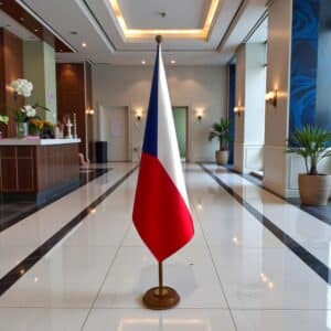 socle drapeau Tchéquie